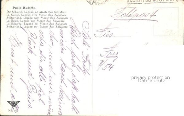 Kutscha Paolo Die Schweiz Lugano Monte San Salvatore – Bild 2
