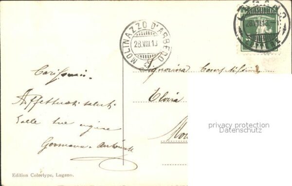 Dampfer Binnenschifffahrt Lugano Monte S. Salvatore Gedicht – Bild 2