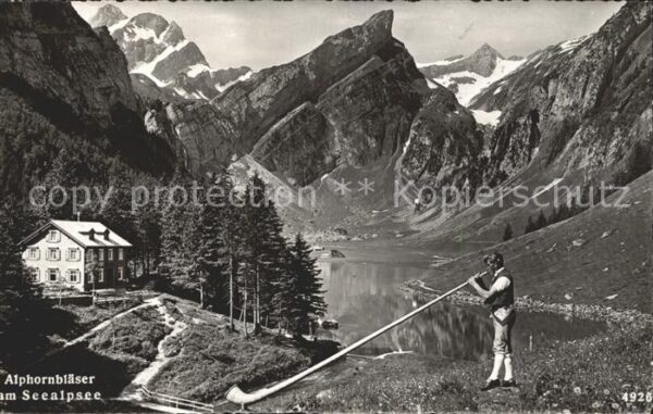 Alphorn Alphornbläser Seealpsee