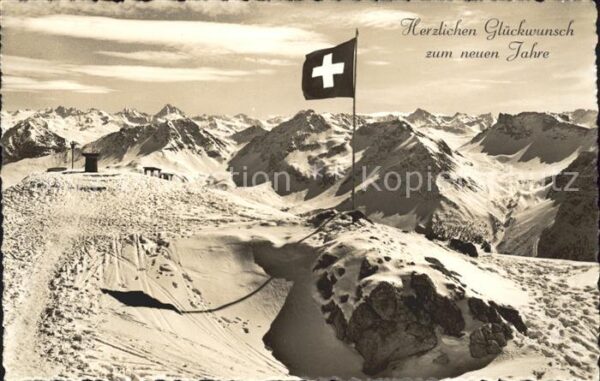 Fahnen Schweiz Alpenpanorama