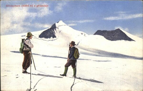 Wandern Bergsteiger Blindenhorn Gletscher
