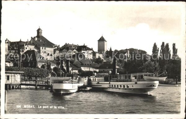 Dampfer Binnenschifffahrt Morat Port Ville