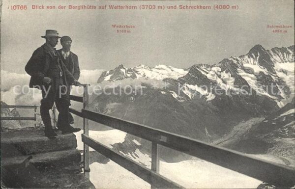 Wandern Bergsteiger Berglihütte Wetterhorn Schr