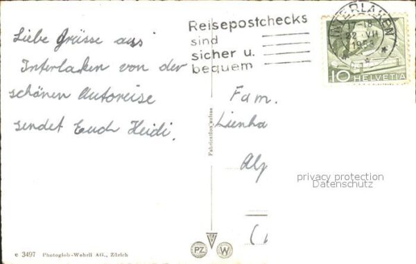 Dampfer Seitenrad Schiffeinfahrt Interlaken Heimwehfluh J – Bild 2