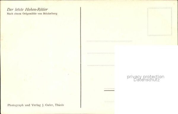 Stueckelberg Ernst Der letzte Hohen-Rätier – Bild 2