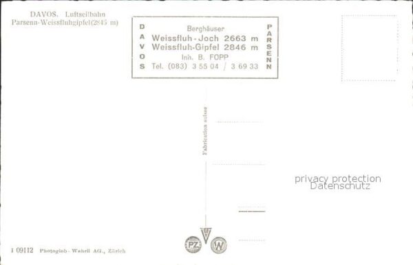 Seilbahn Parsenn-Weissfluhgipfel Davos – Bild 2