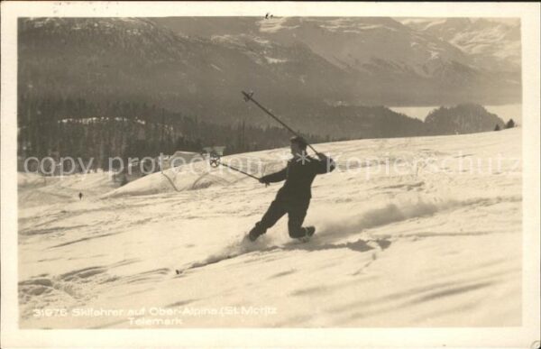 Skifahren Skifahrer Ober-Alpina St. Moritz Telema