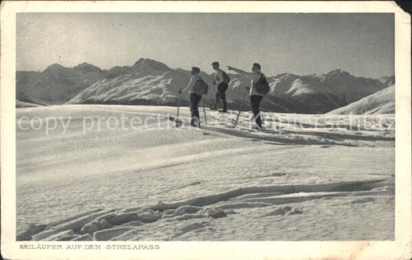 Ski-Langlauf Skiläufer Strelapass
