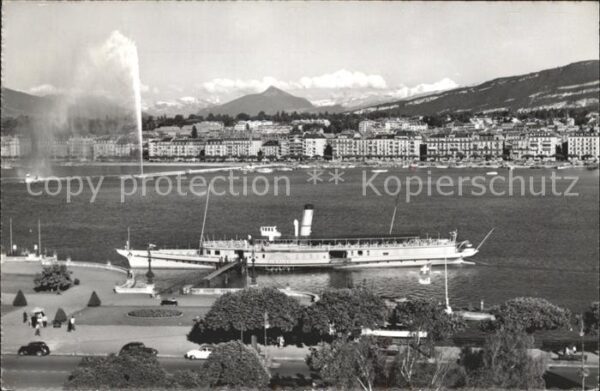 Dampfer Seitenrad Simplon Geneve Rade Mont-Blanc