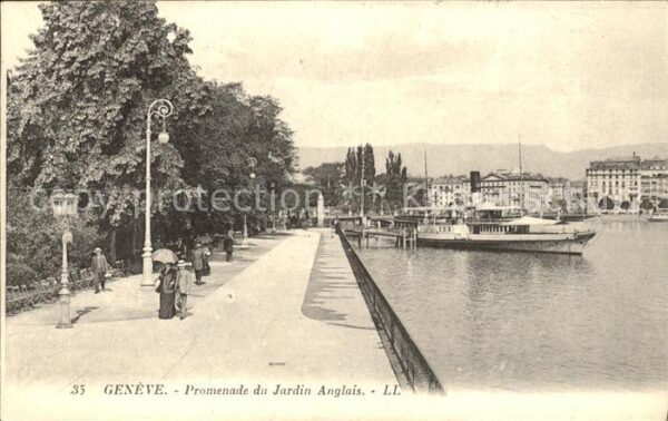 Dampfer Binnenschifffahrt Geneve Promenade du Jardin Anglais