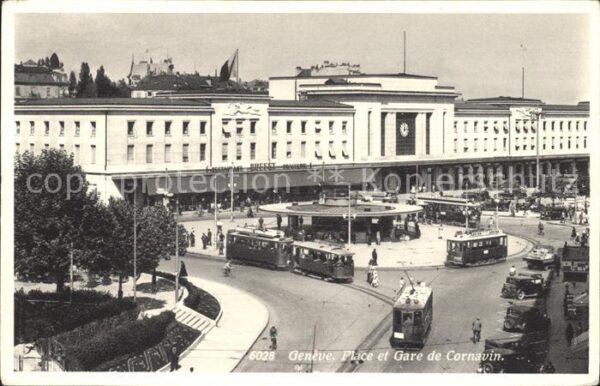 Strassenbahn Geneve Place et Gare de Cornavin