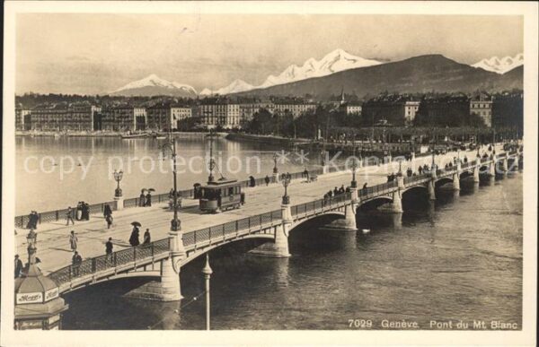 Strassenbahn Geneve Pont du Mont Blanc