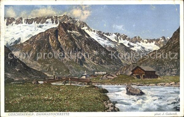 Foto Gaberell J. Nr. 3128a Göscheneralp Dammastockkette