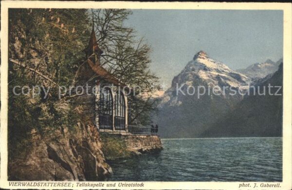 Foto Gaberell J. Nr. 8372 Vierwaldstättersee Tellskapelle Ur