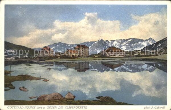 Foto Gaberell J. Nr. 571 Gotthard-Hospiz Vesperokette