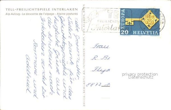 Tell Wilhelm Freilichtspiele Interlaken Alp-Aufzug – Bild 2