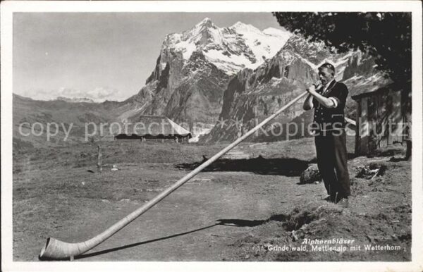 Alphorn Alphornbläser Grindelwald Mettlenalp We
