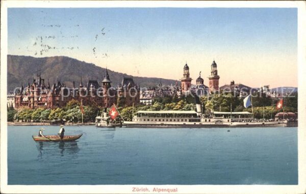Dampfer Binnenschifffahrt Helvetia Zürich Alpenquai