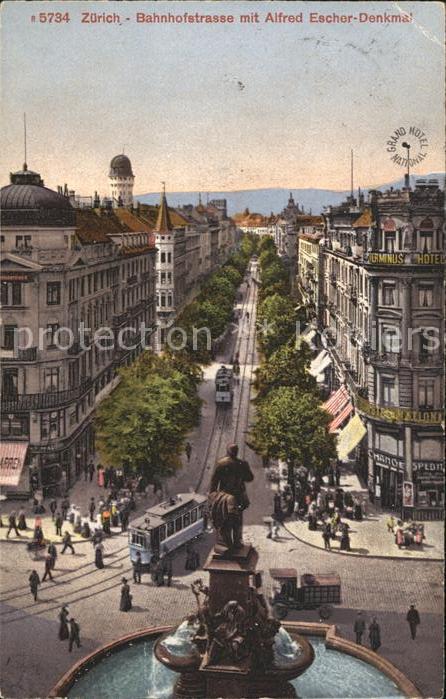 Strassenbahn Zürich Bahnhofstrasse Alfred Escher-Den