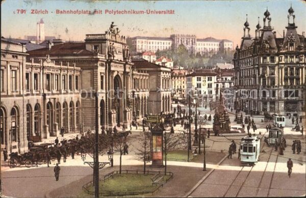 Strassenbahn Zürich Bahnhofplatz Polytechnikum-Unive