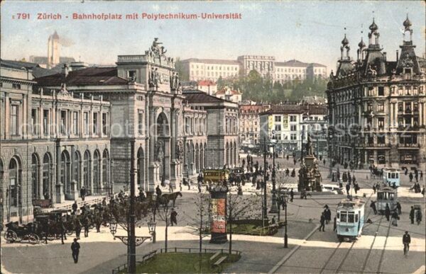 Strassenbahn Zürich Bahnhofplatz Polytechnikum-Unive
