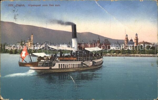 Dampfer Binnenschifffahrt Zürich Alpenquai