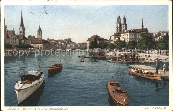 Foto Gaberell J. Nr. 6758 Zürich Boote