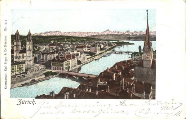 Goldfensterkarte Nr. 943 Zürich