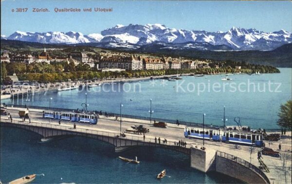 Strassenbahn Zürich Quaibrücke Utoquai