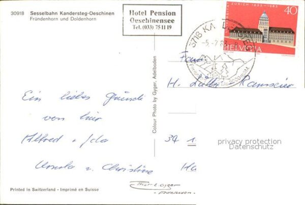 Sessellift Kandersteg-Oeschinen Fründenhorn Dolden – Bild 2