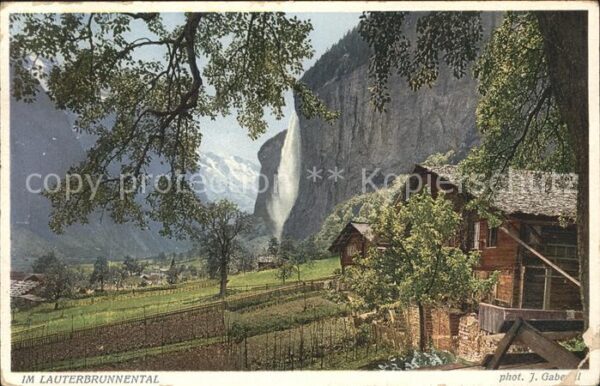 Foto Gaberell J. Nr. 2745 Lauterbrunnental