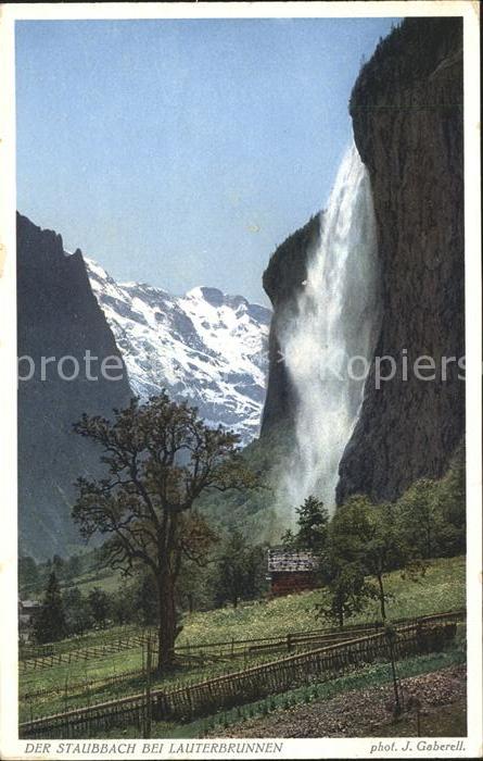 Foto Gaberell J. Nr. 2742 Staubbach Lauterbrunnen