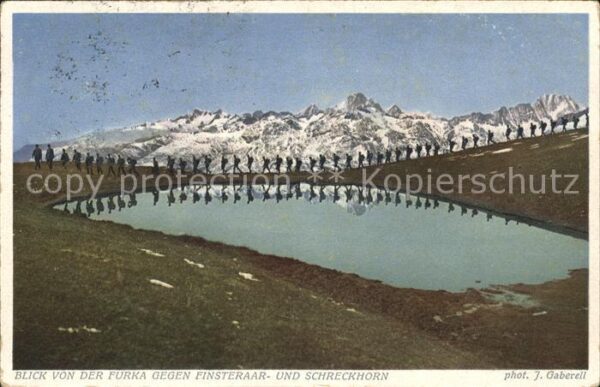 Foto Gaberell J. Nr. 716 Finsteraar- und Schreckhorn