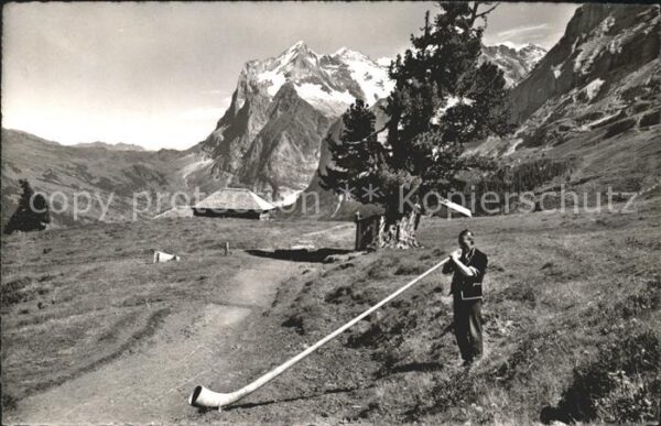 Alphorn Alphornbläser Wetterhorn