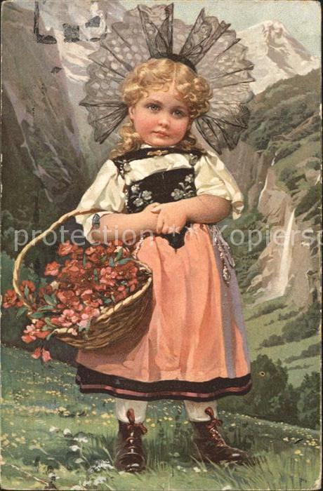 Trachten Österreich Kind Alpenrosen Berge