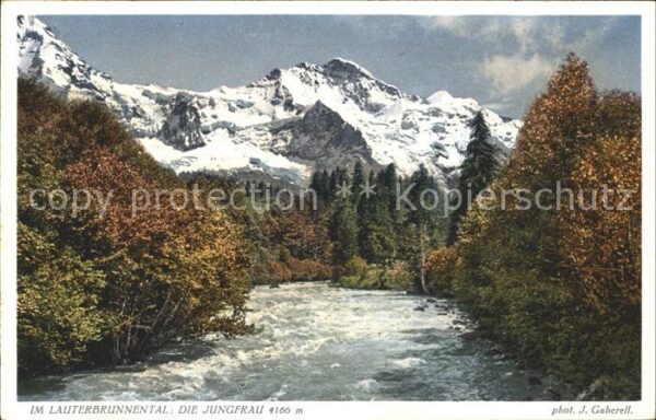 Foto Gaberell J. Nr. 9865 Lauterbrunnental Jungfrau