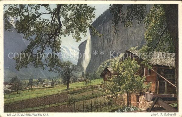 Foto Gaberell J. Nr. 2745 Lauterbrunnental