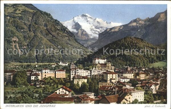 Foto Gaberell J. Nr. 4355 Interlaken Jungfrau
