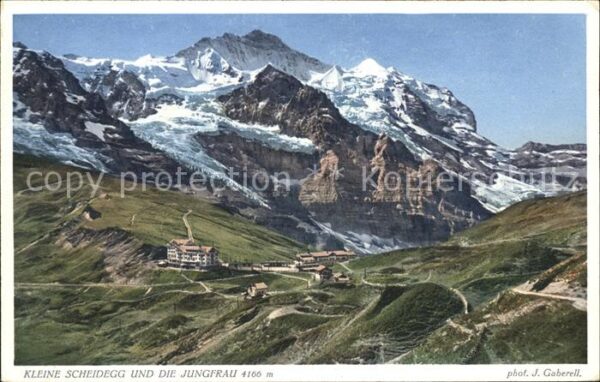 Foto Gaberell J. Nr. 6086 Kleine Scheidegg Jungfrau