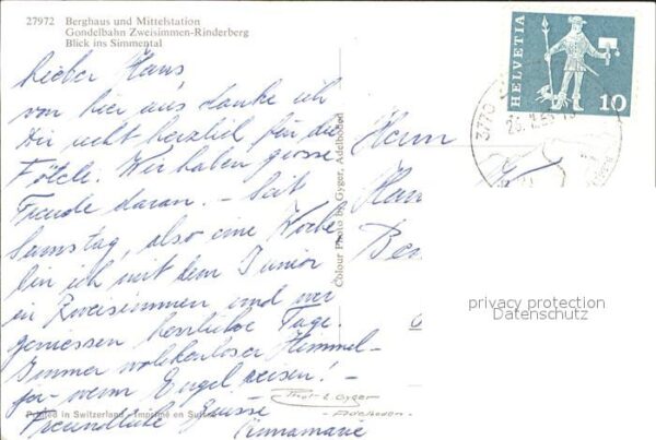 Seilbahn Zweisimmen-Rinderberg Berghaus Mittelst – Bild 2