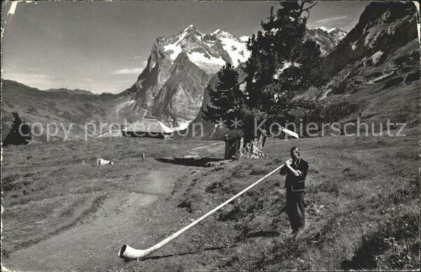 Alphorn Alphornbläser Wetterhorn