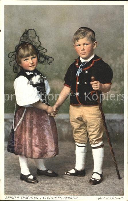 Trachten Schweiz Bern Kinder Foto-J.-Gaberell-Nr. 913