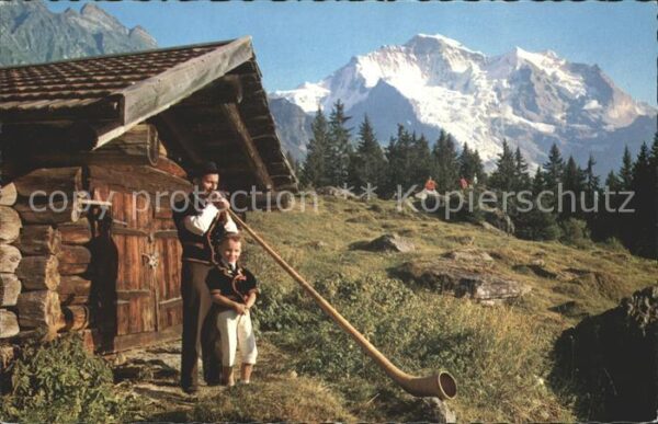 Alphorn Alphornbläser Wengen Sennenbub Jungfrau