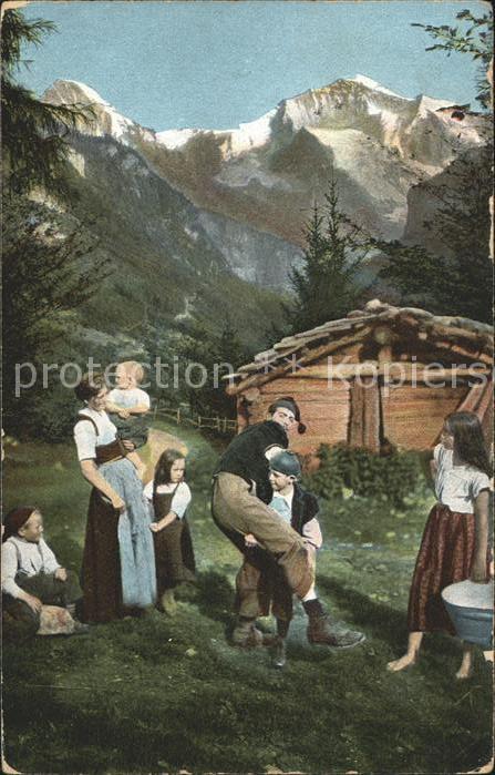 Landwirtschaft Älplerfamilie