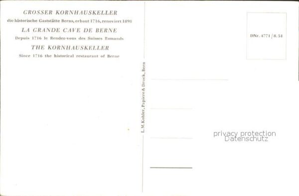 Restaurant Hotel Gaststätte Grosser Kornhauskeller Bern – Bild 2