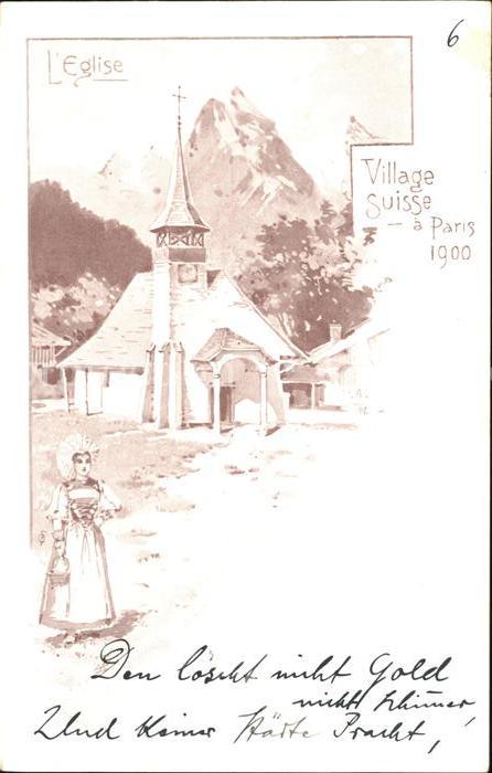 Exposition Universelle Paris 1900 Village Suisse Eglise