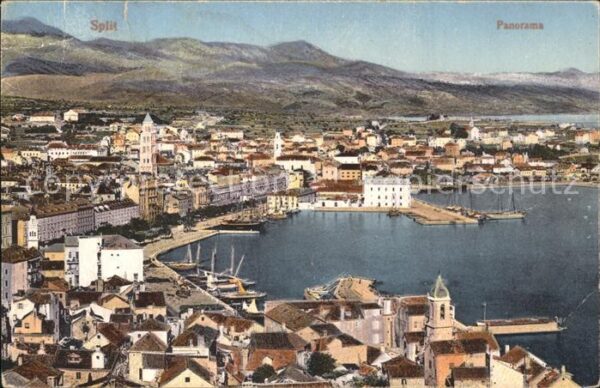 Split Spalato Panorama Hafen