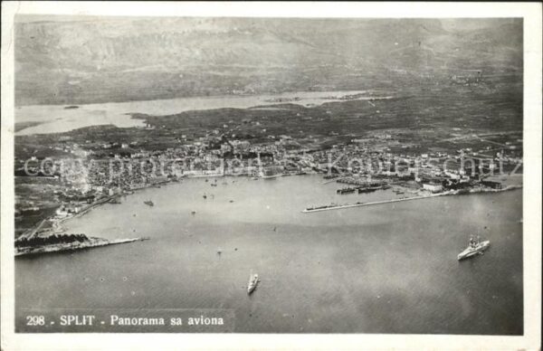 Split Spalato Panorama sa aviona Hafen Fliegeraufnahm