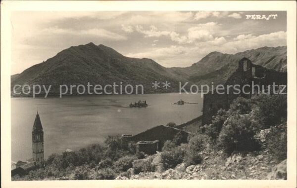 Perast Montenegro Panorama Insel Berge
