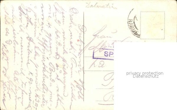 Dubrovnik Ragusa Paome Palmen Zensur Stempel – Bild 2